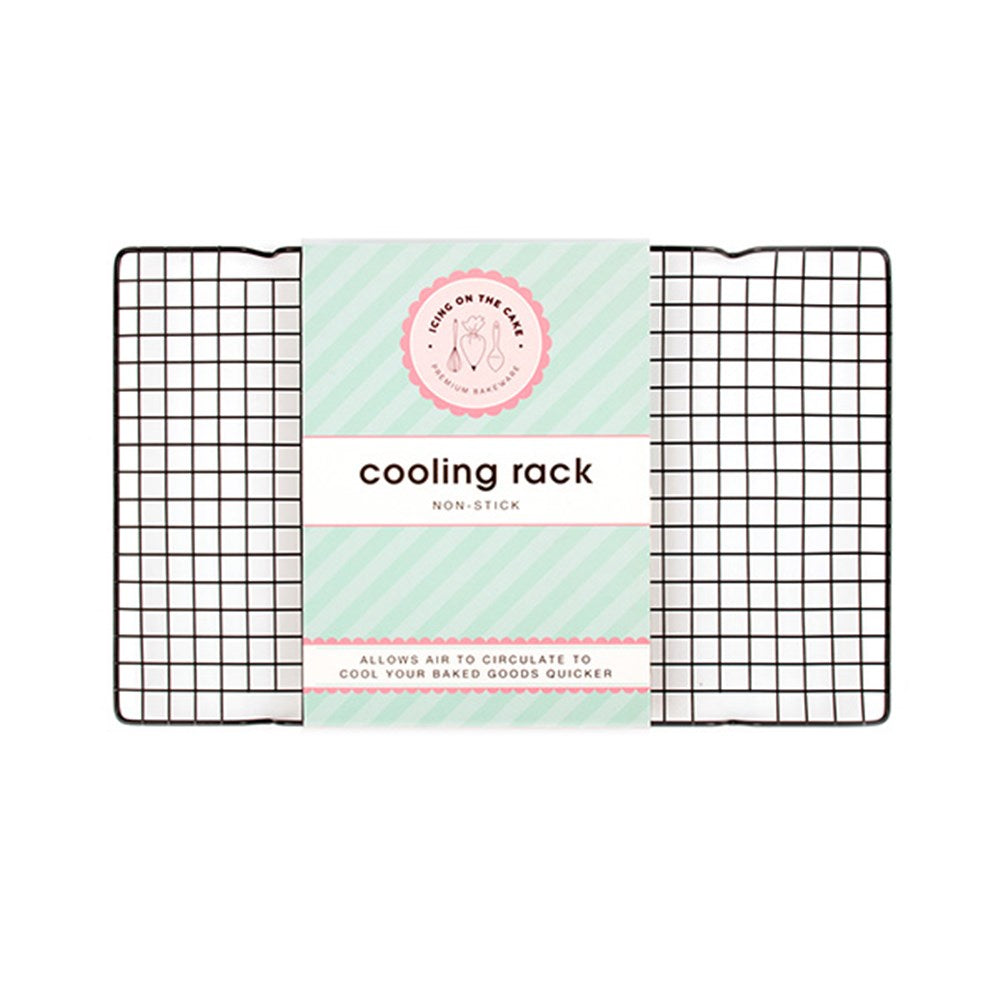 ICING ON THE CAKE Black Metal Non Stick Cooling Rack 40.5x25.5cm