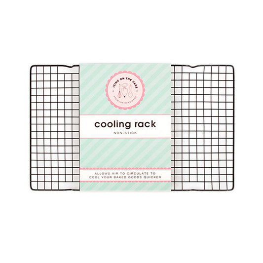 ICING ON THE CAKE Black Metal Non Stick Cooling Rack 40.5x25.5cm