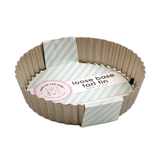 ICING ON THE CAKE Champagne Non-Stick Loose Base Tart Tin 24.5x5.4cm
