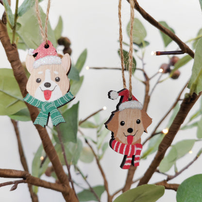 Christmas Dog Hanging Decoration Gift Box