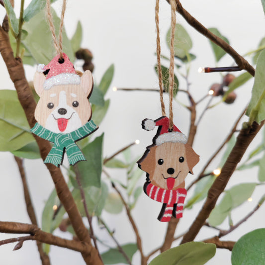 Christmas Dog Hanging Decoration Gift Box